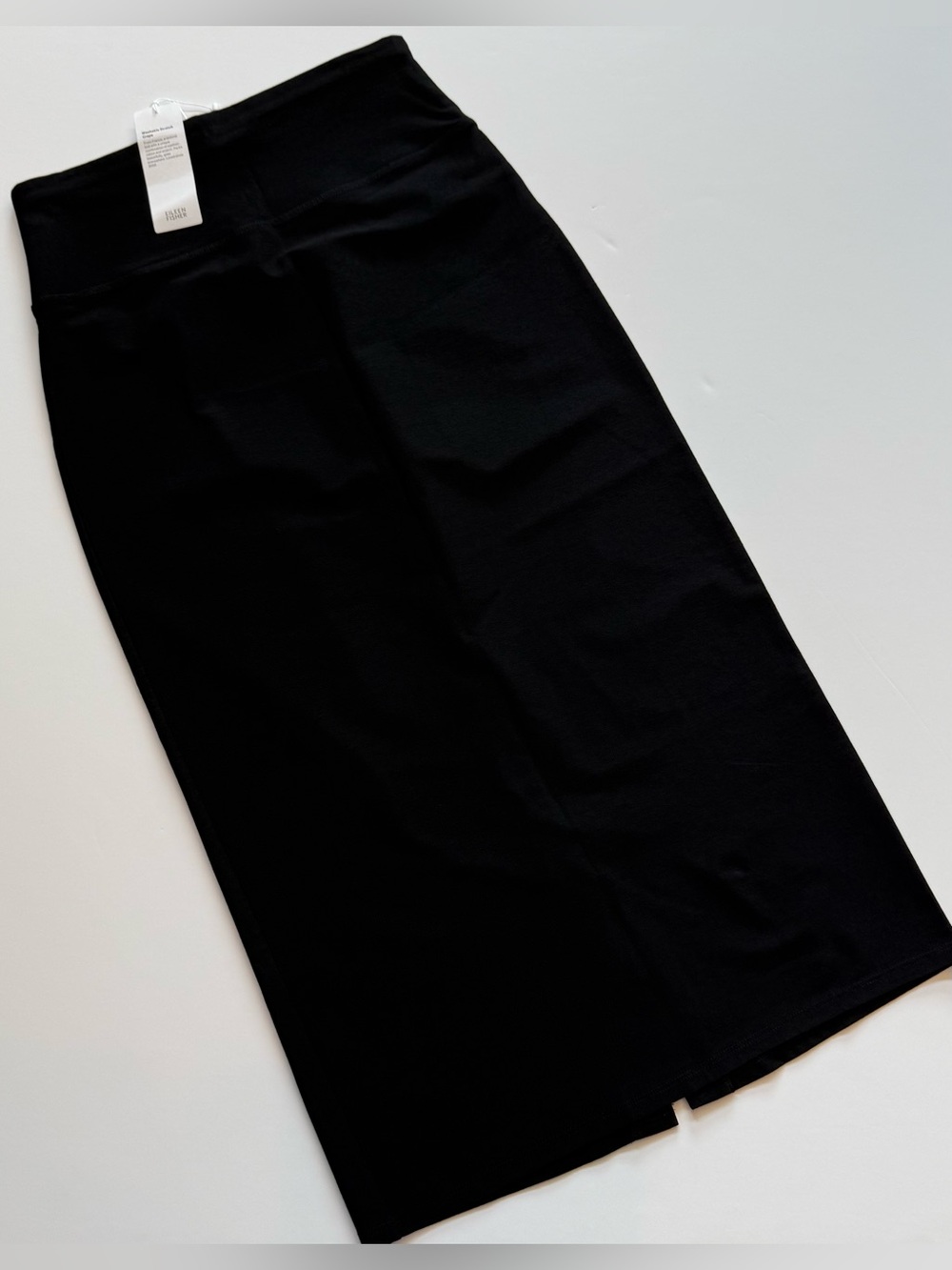 Eileen Fisher Women’s XXS Black Pencil Skirt New Stretch Slit Professional